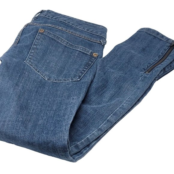 Free‎ People Skinny Fit Denim Blue Jeans Waist Size 25 - Picture 1 of 6